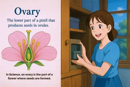 ovary flower Simple Definition