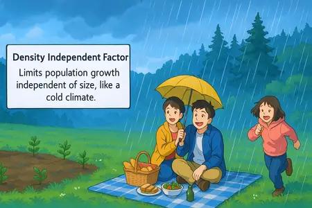 density independent factor Simple Definition