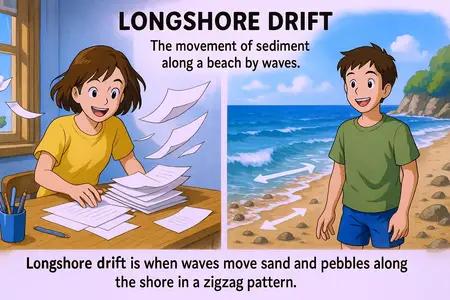 longshore drift Simple Definition