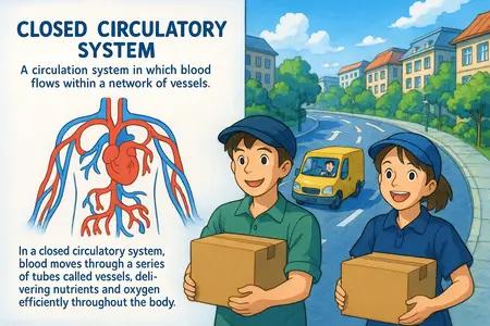 closed circulatory system Simple Definition