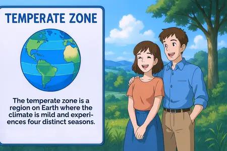 temperate zone Simple Definition