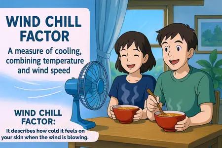 wind chill factor Simple Definition