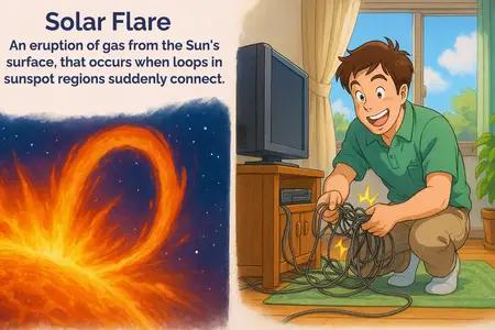 solar flare Simple Definition