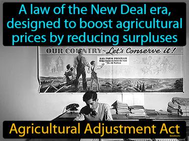 Agricultural Adjustment Act Simple Definition