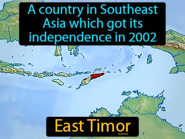East Timor Simple Definition