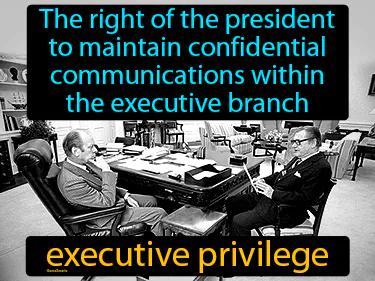 executive privilege Simple Definition