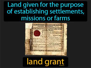 land grant Simple Definition