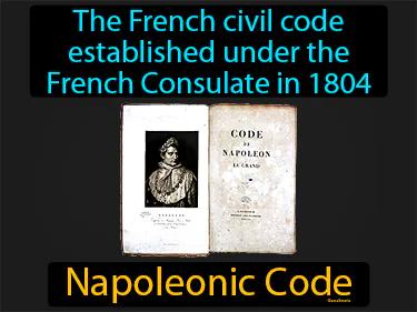 Napoleonic Code Simple Definition
