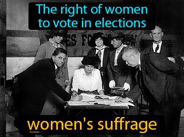 womens suffrage Simple Definition