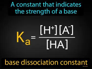 base dissociation constant Simple Definition