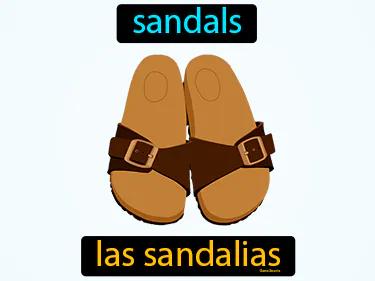 las sandalias Simple Definition
