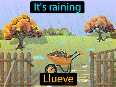 llueve Simple Definition