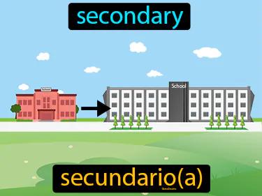 secundario Simple Definition