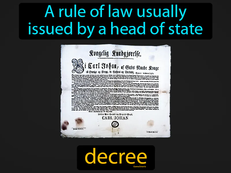 Decree Definition Decree Definition