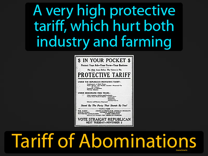 Tariff Of Abominations Definition Tariff Of Abominations Definition