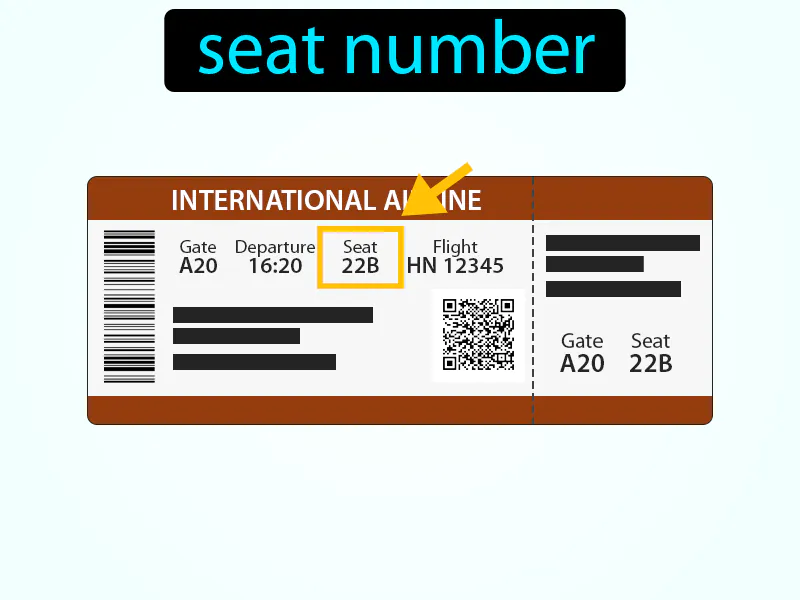 El Numero Del Asiento Definition